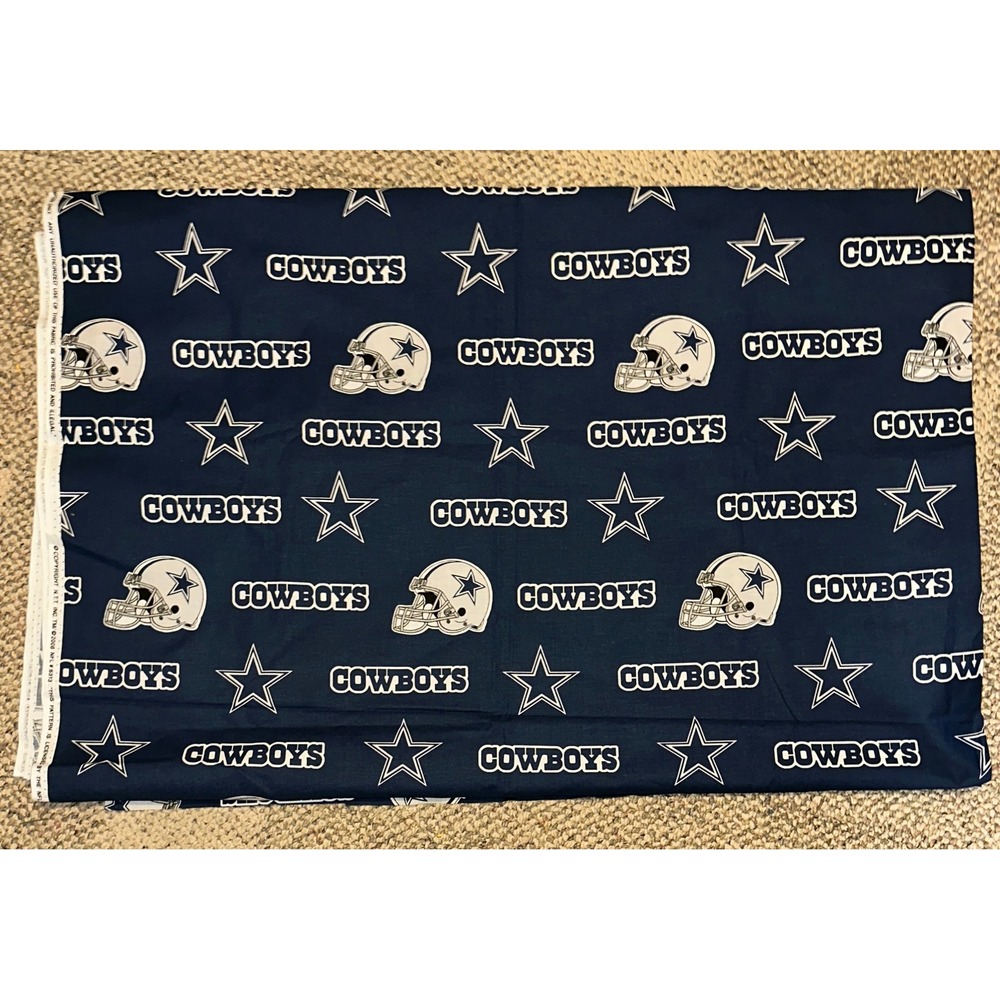 Vintage Dallas Cowboys NFL Fabric 100% Cotton 2008 NTT Inc 45" One Yd Piece